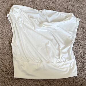 White Strapless Top